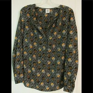 CAbi Solar Eclipse Moon Popover Blouse Style #3131 sz S